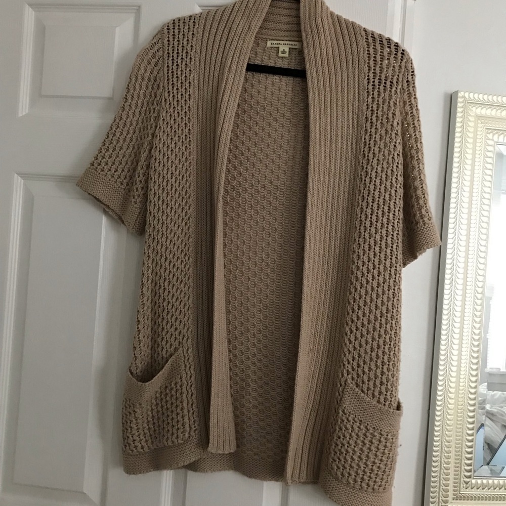 Banana republic short sleeve knit cardigan